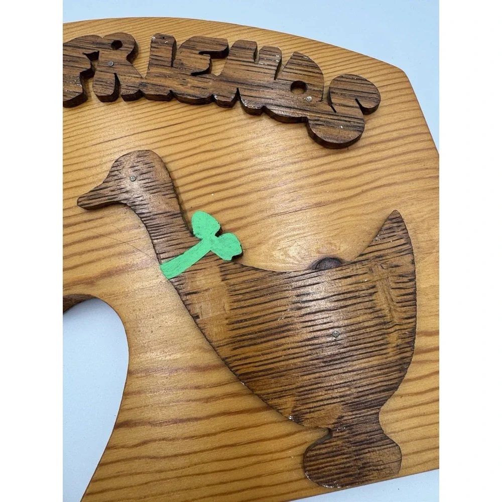 Welcome Friends Geese Wood Plaque